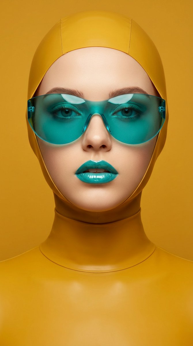 Retro-Futuristic Monochromatic Fashion Editorial — output 1