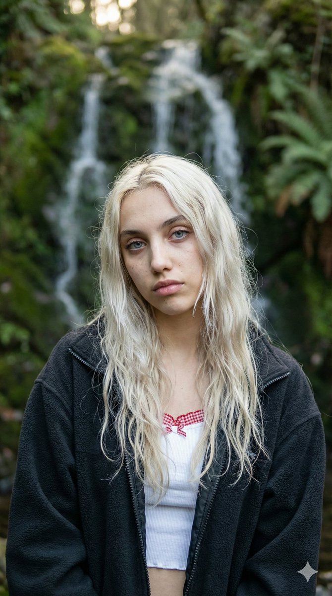 Profile / Avatar - Ethereal Waterfall Selfie Portrait with Natural Imperfections — output 1