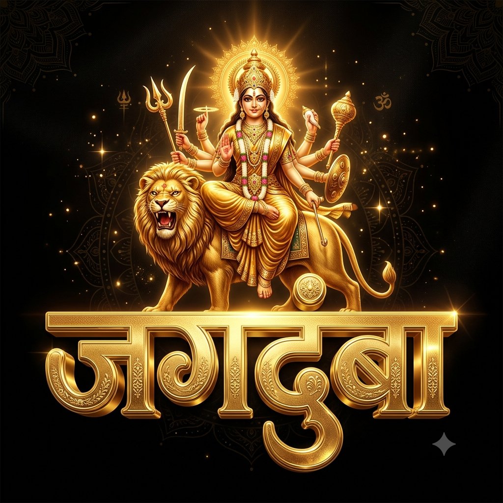 Social Media Post - Golden Goddess Mahalakshmi Image — output 1