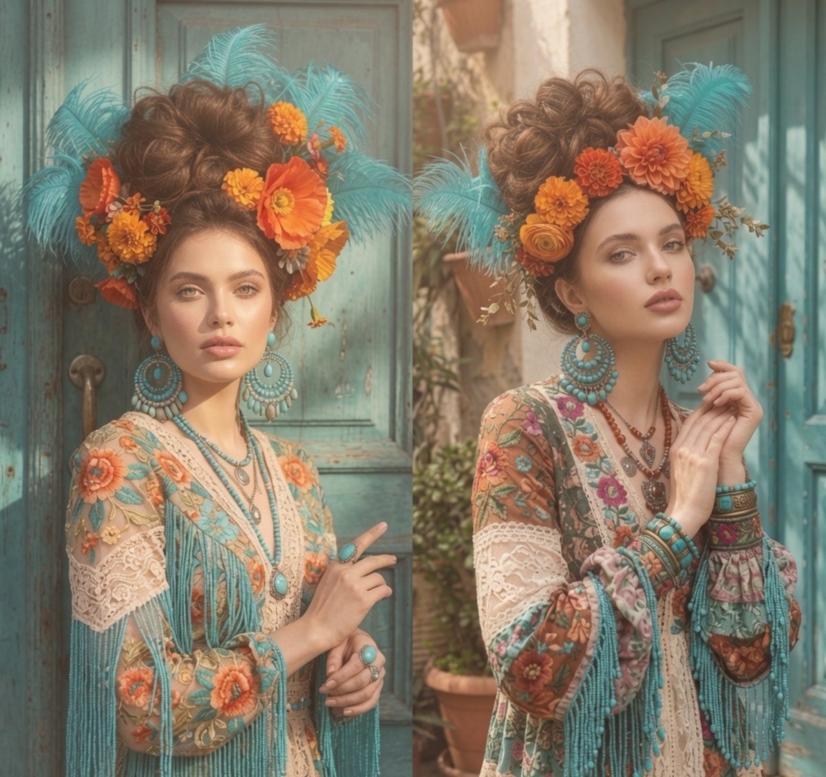 Product Marketing - Bohemian Turquoise and Floral Portrait — output 1
