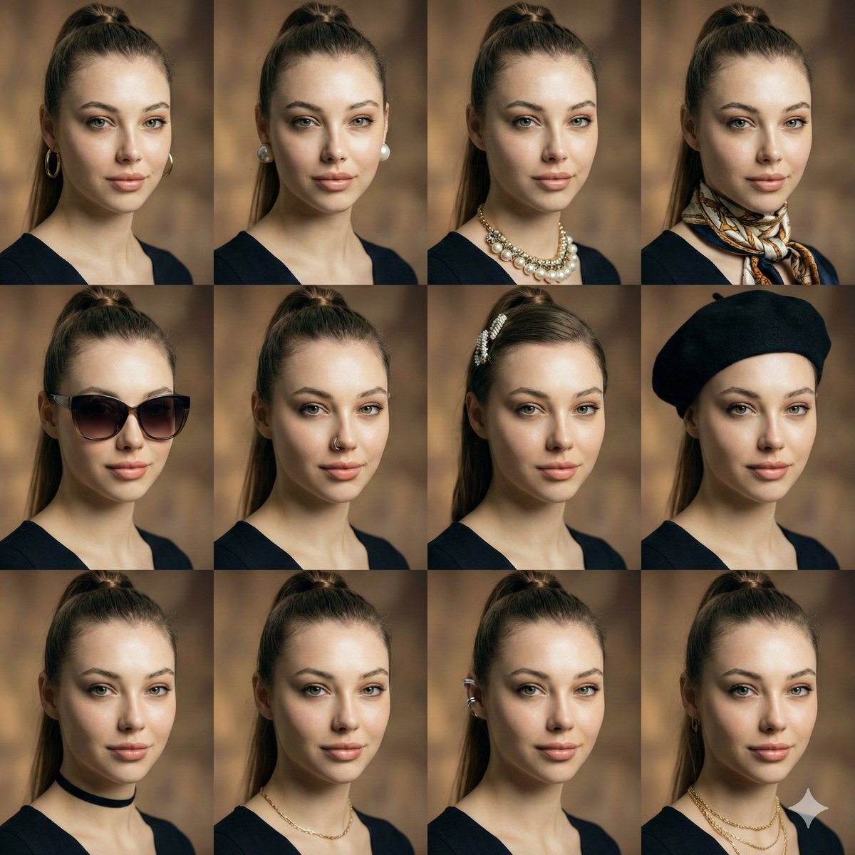 Consistent Facial Symmetry Photo Collage for Accessories — output 1