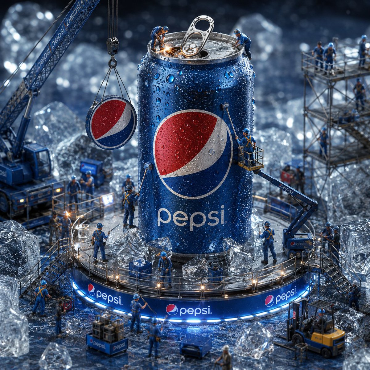 Product Marketing - Miniature Workers Giant Soda Can — output 1