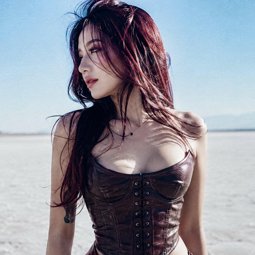 Social Media Post - Moody Salt Flat Fashion Film Still — output 1
