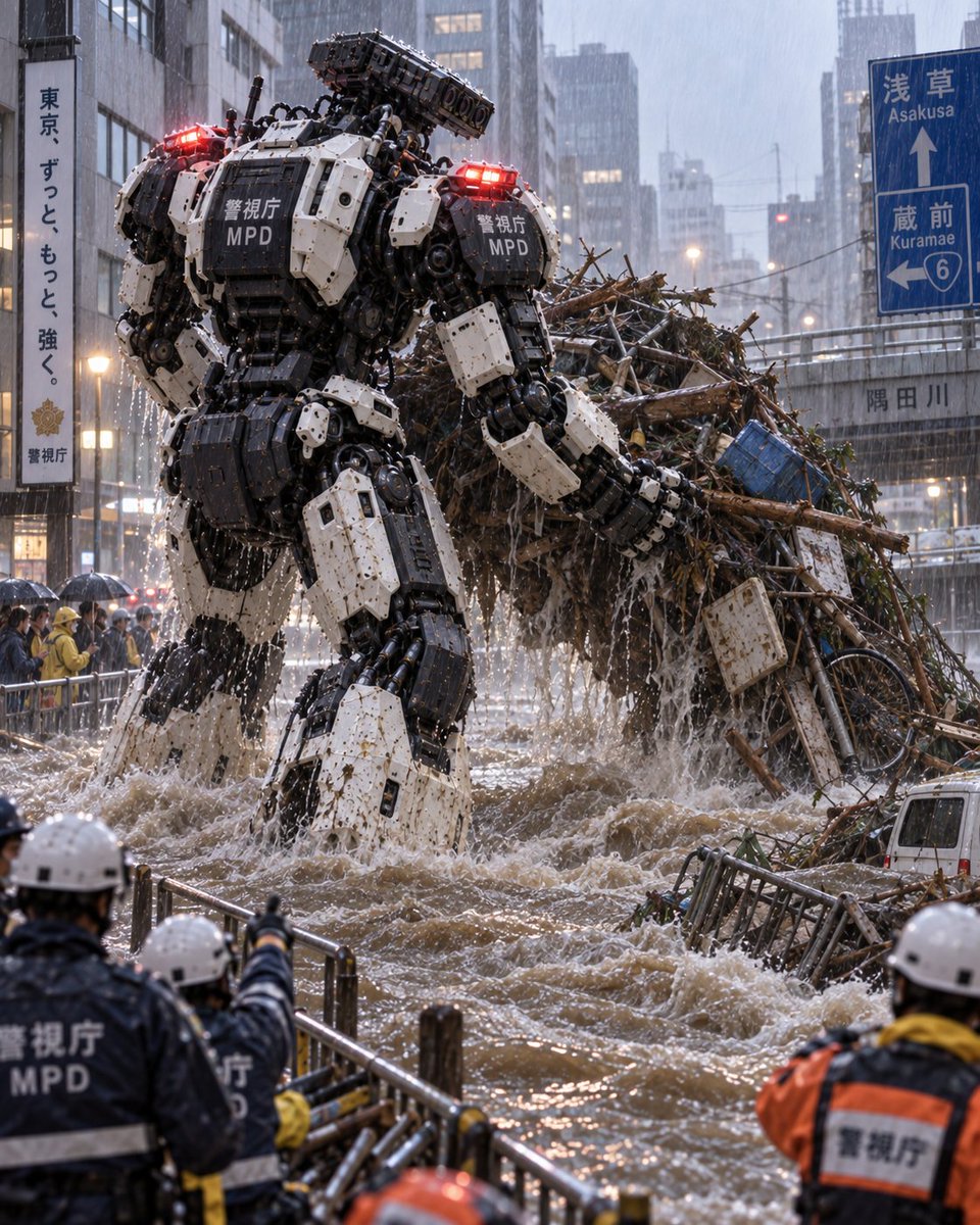 Game Asset - Tokyo Police Flood Rescue Mech — output 1