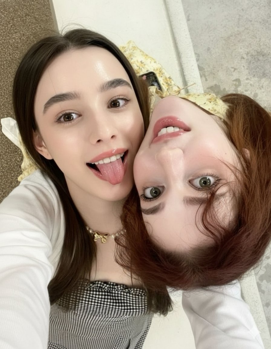 Profile / Avatar - Ultra-Detailed Close-Up Selfie of Two Girls — output 1