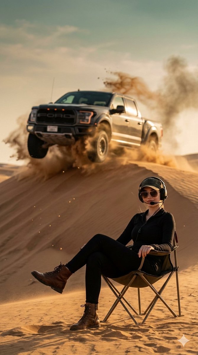 Desert Action Photography Prompt with Identity Lock — output 1