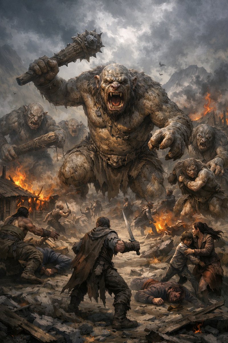 Troll Horde Attack Visualization Prompt (Japanese) — output 1
