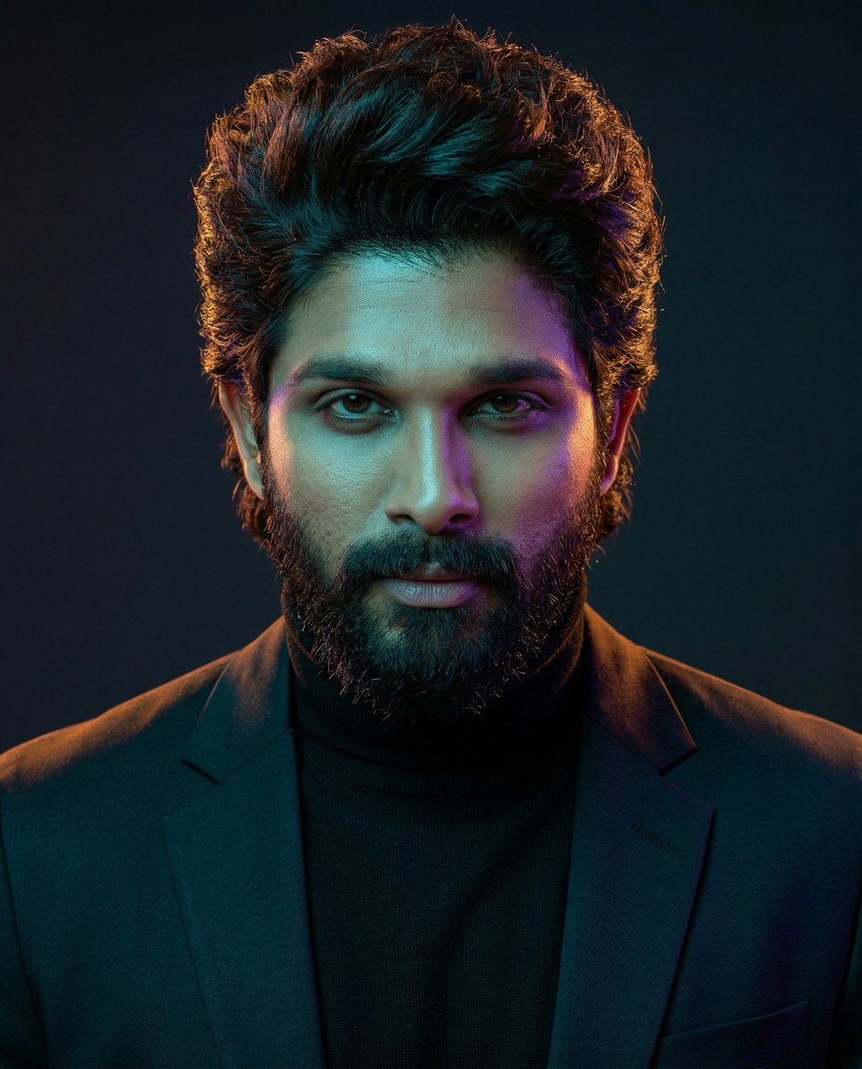 Profile / Avatar - Cinematic Dual-Color Studio Portrait — output 1