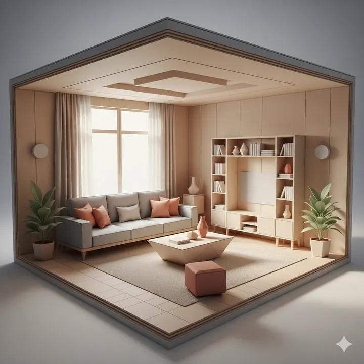 Origami Living Room Architecture Concept — output 1