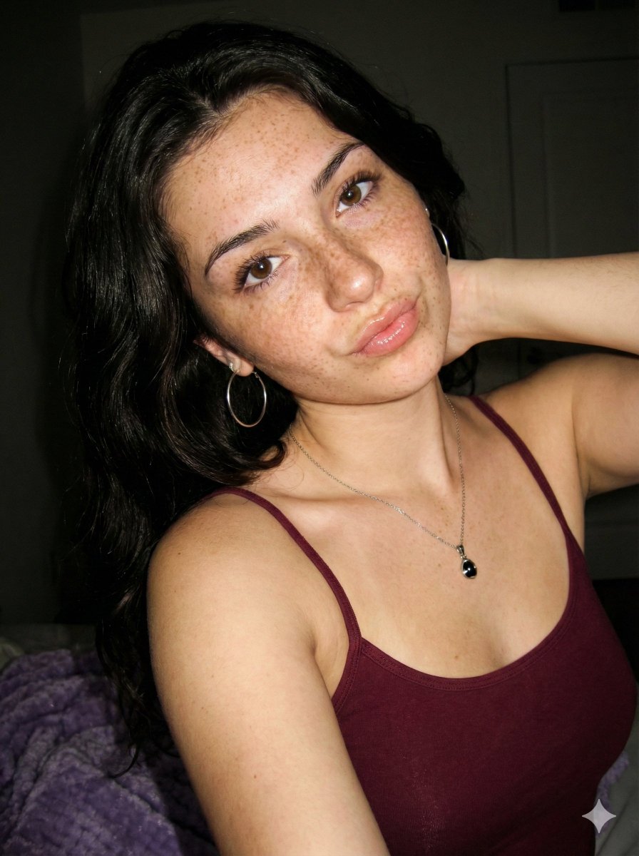 High-Contrast 'Baddie' Selfie Prompt — output 1