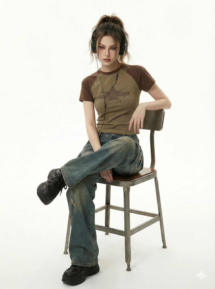 Y2K Indie Sleaze Editorial Portrait — output 1