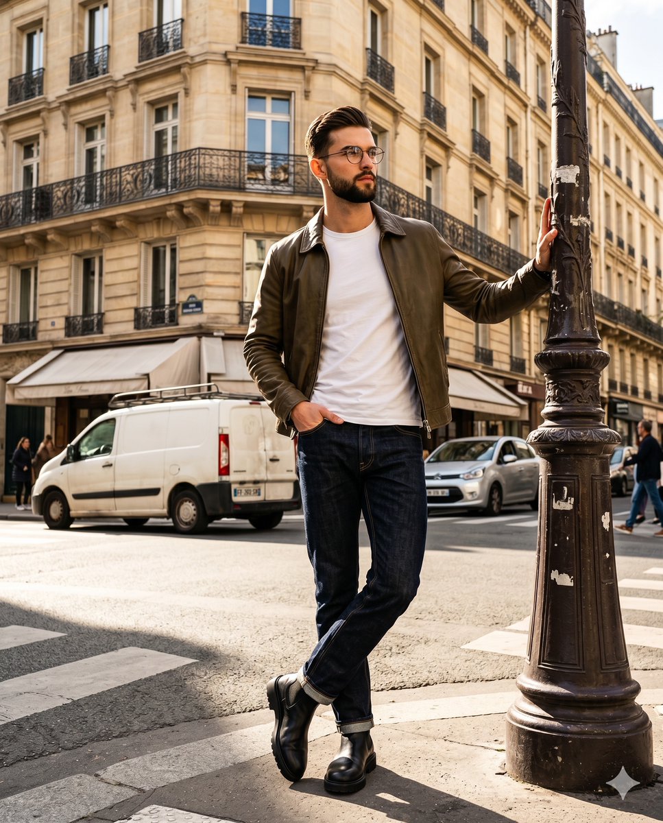 Social Media Post - Editorial Parisian Street Style Portrait — output 1