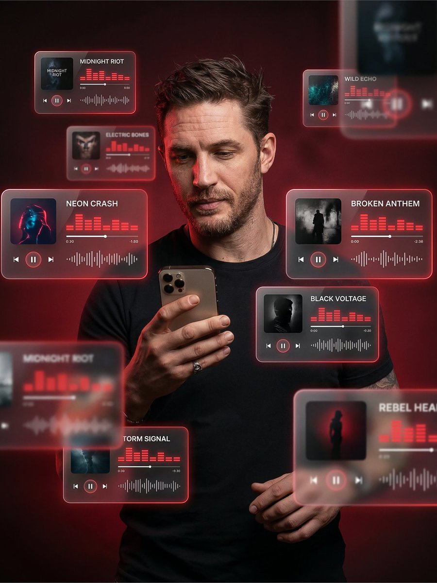 Futuristic Music UI Poster — output 1