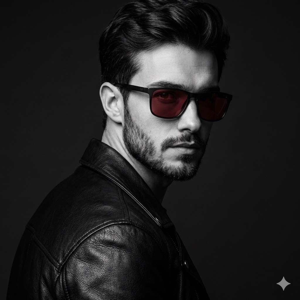 Black and White Fashion Portrait with Exact Facial Structure — output 1