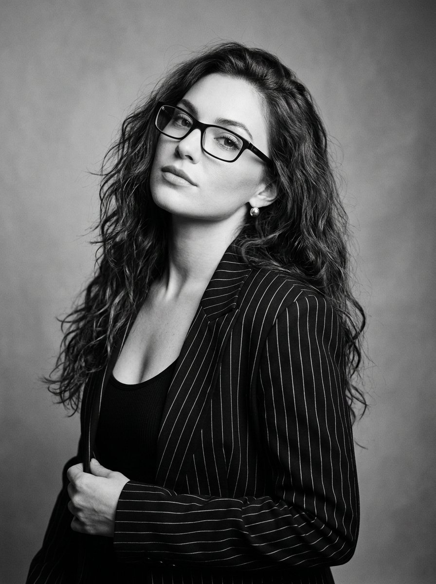 Profile / Avatar - Black and White Fashion Portrait — output 1