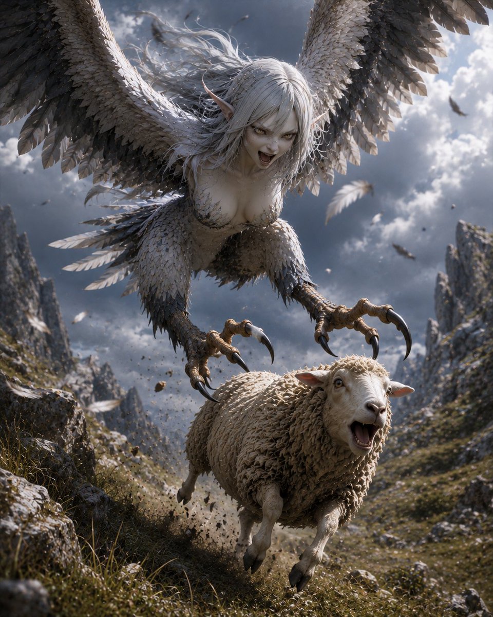 Comic / Storyboard - Harpy Attacking Sheep — output 1
