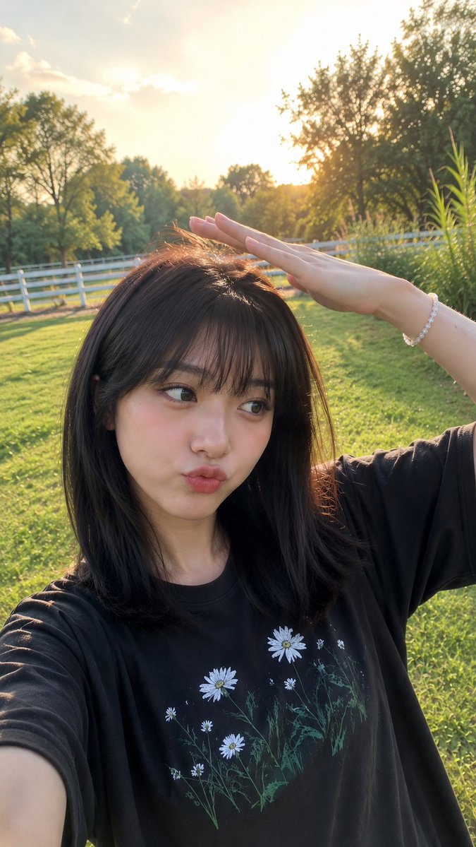 Profile / Avatar - Playful park portrait photography — output 1
