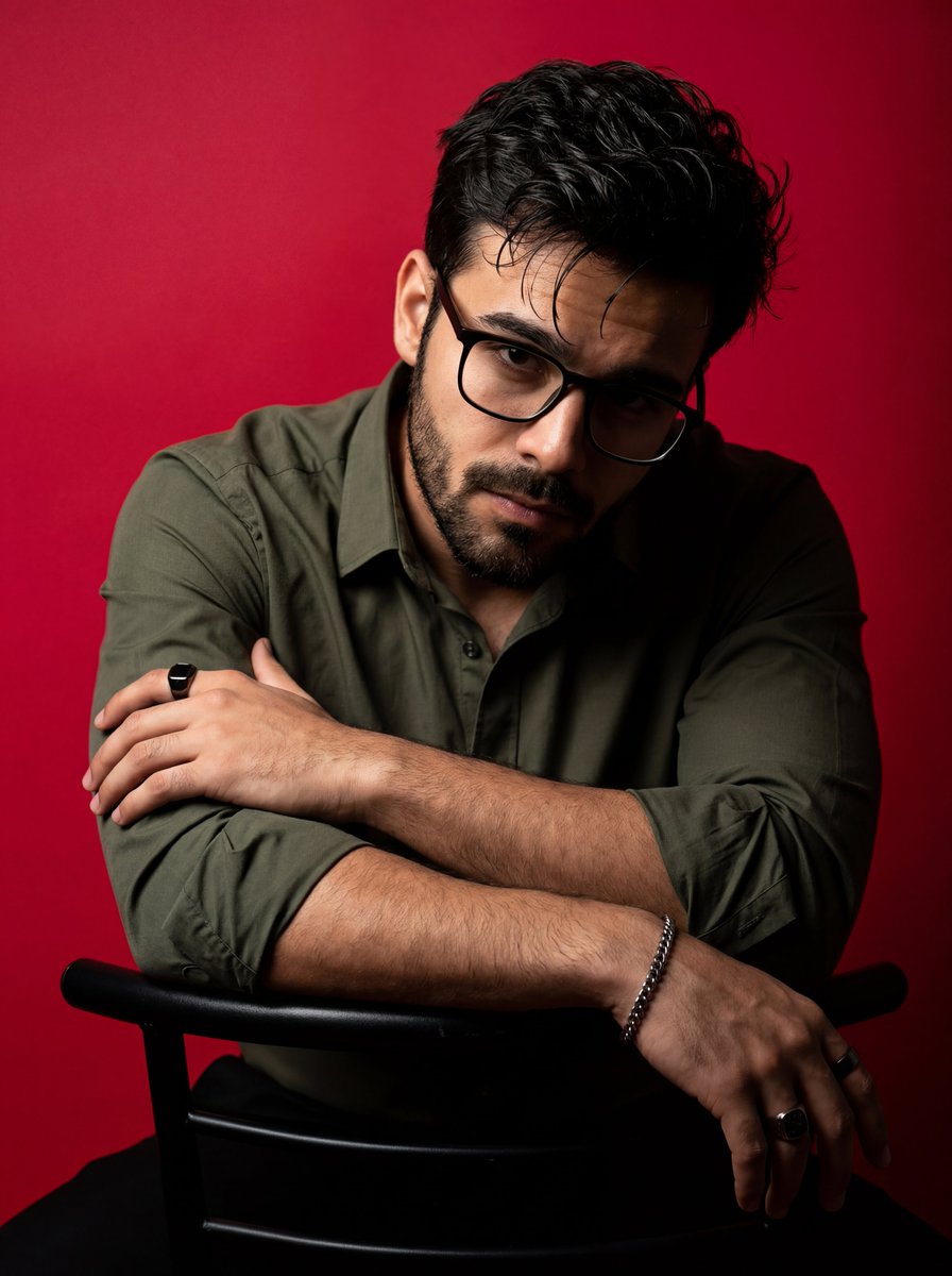 Profile / Avatar - Dramatic High Contrast Studio Portrait — output 1