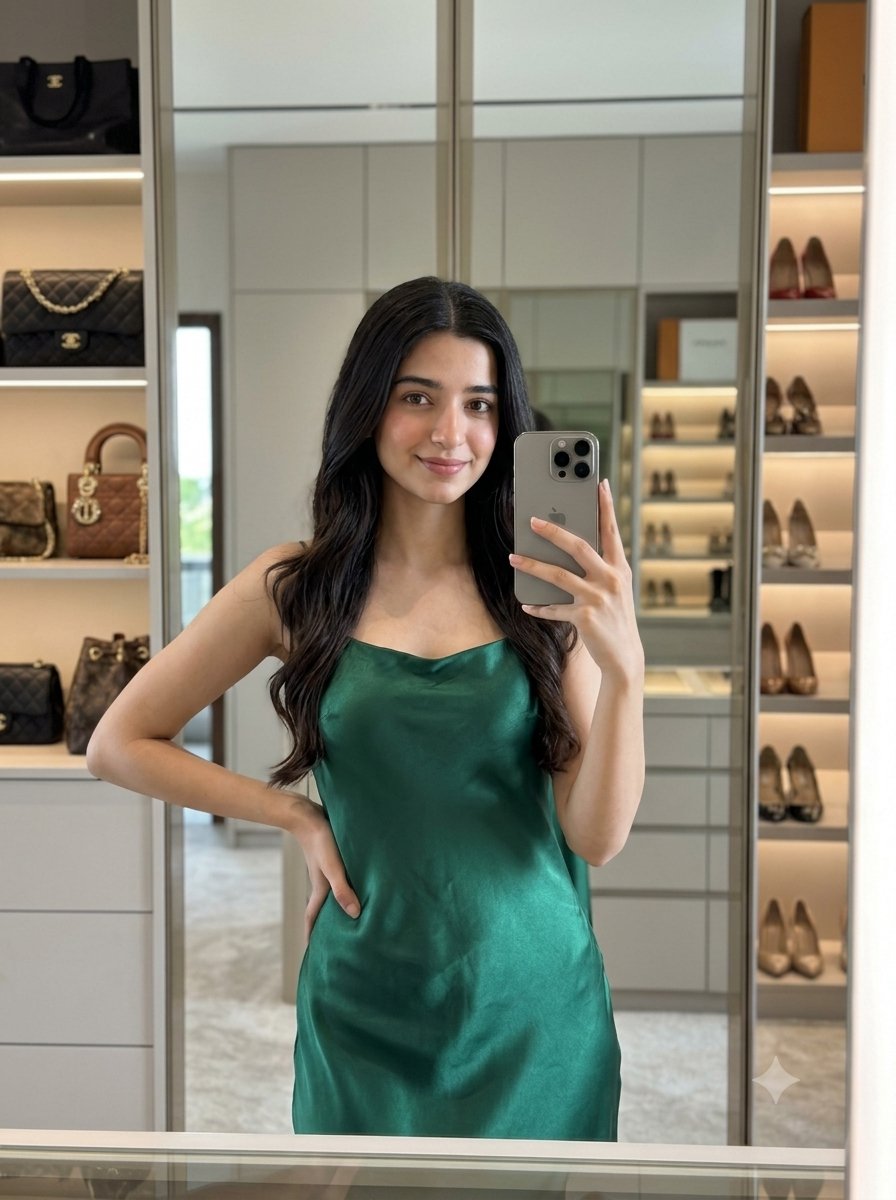 E-commerce Main Image - Luxury Mirror Selfie Portrait — output 1