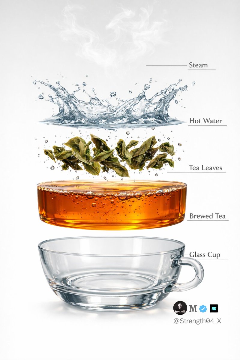 Infographic / Edu Visual - Hyper-realistic Tea Photography Prompts (Still Life and Exploded View) — output 1