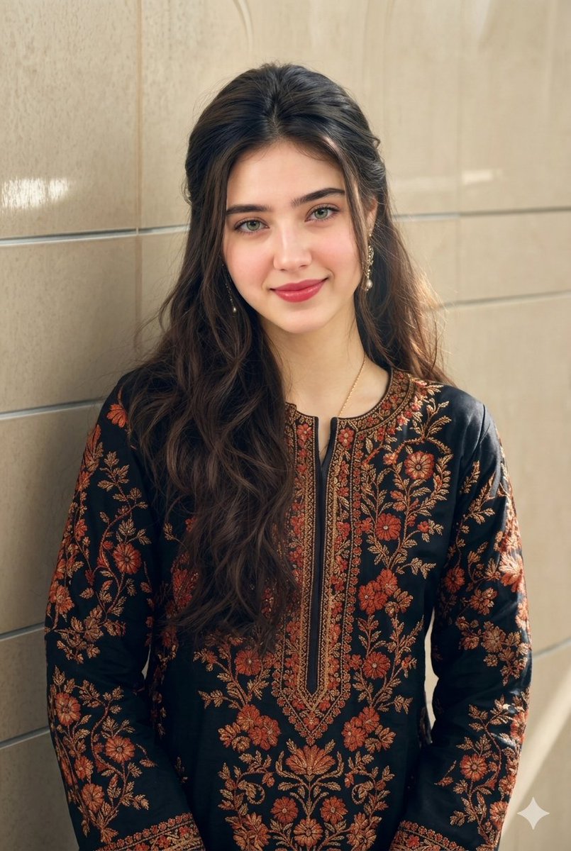 Profile / Avatar - Ethnic Floral Dress Portrait — output 1