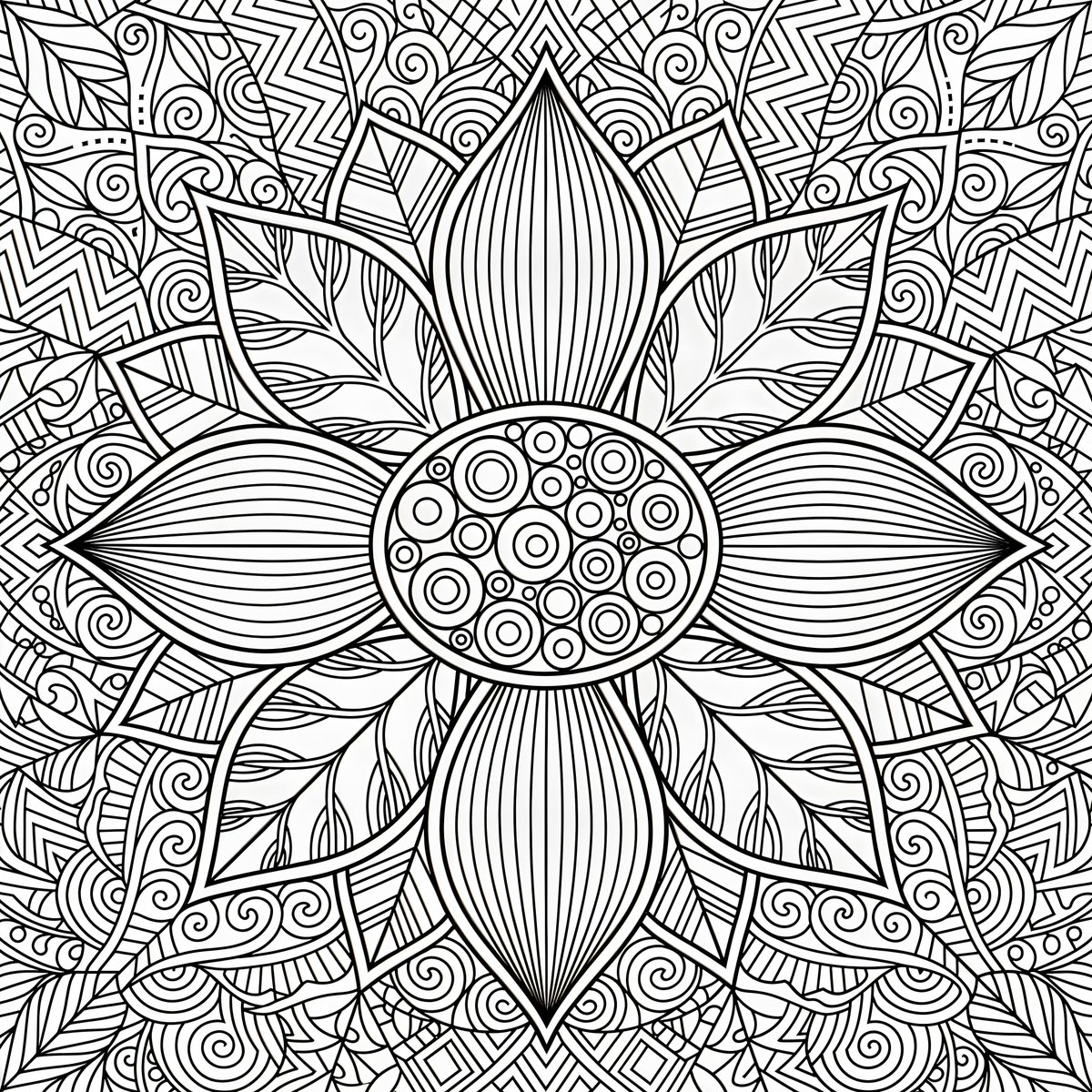 Infographic / Edu Visual - Flower Mandala Coloring Page — output 1