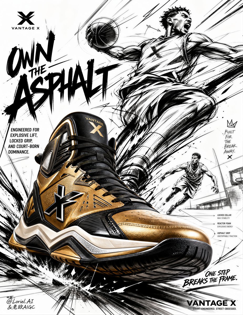 Product Marketing - Urban Basketball Sneaker Poster Design — output 1