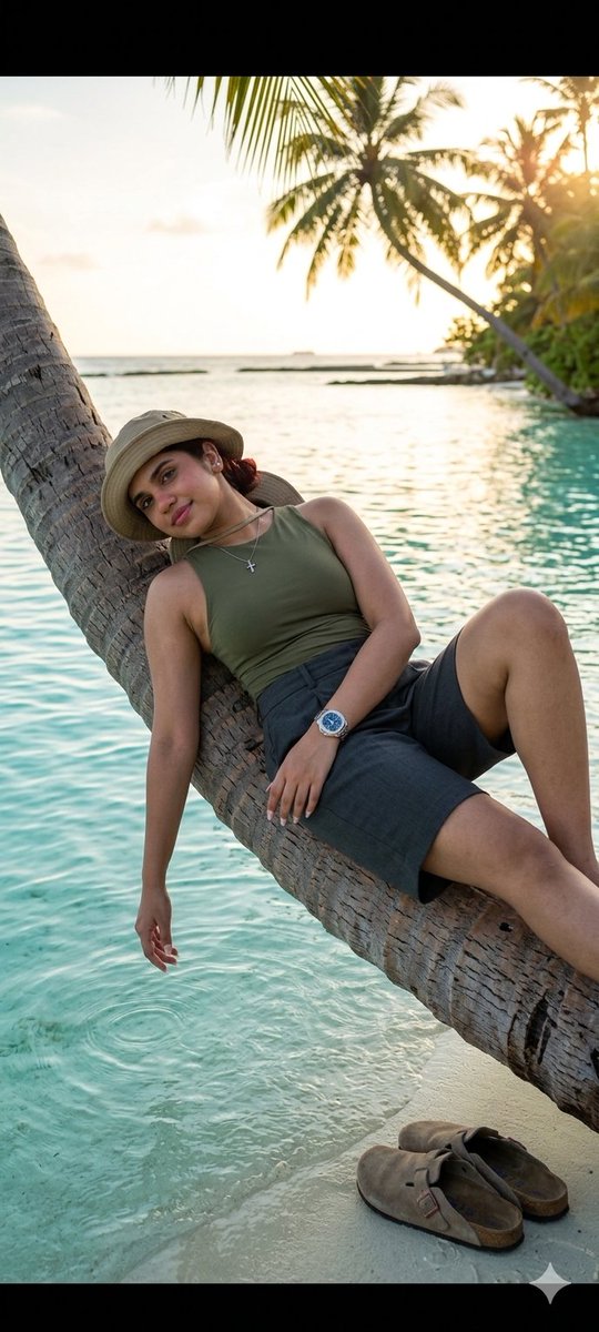 Profile / Avatar - Tropical Beach Palm Bridge — output 1