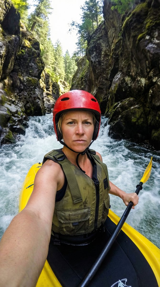 YouTube Thumbnail - Action Kayaking Selfie Prompt for Google Gemini Nano Banana Pro 2.5 — output 1