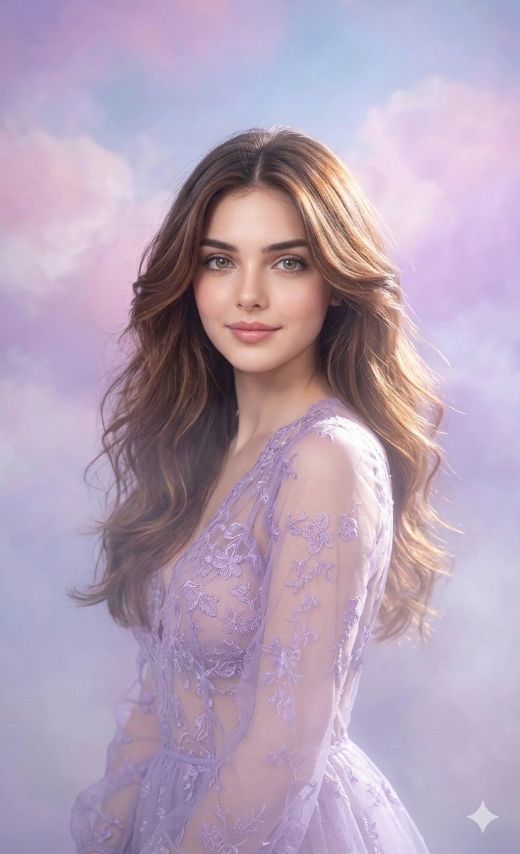 Profile / Avatar - Lavender Outfit Fine-Art Portrait — output 1