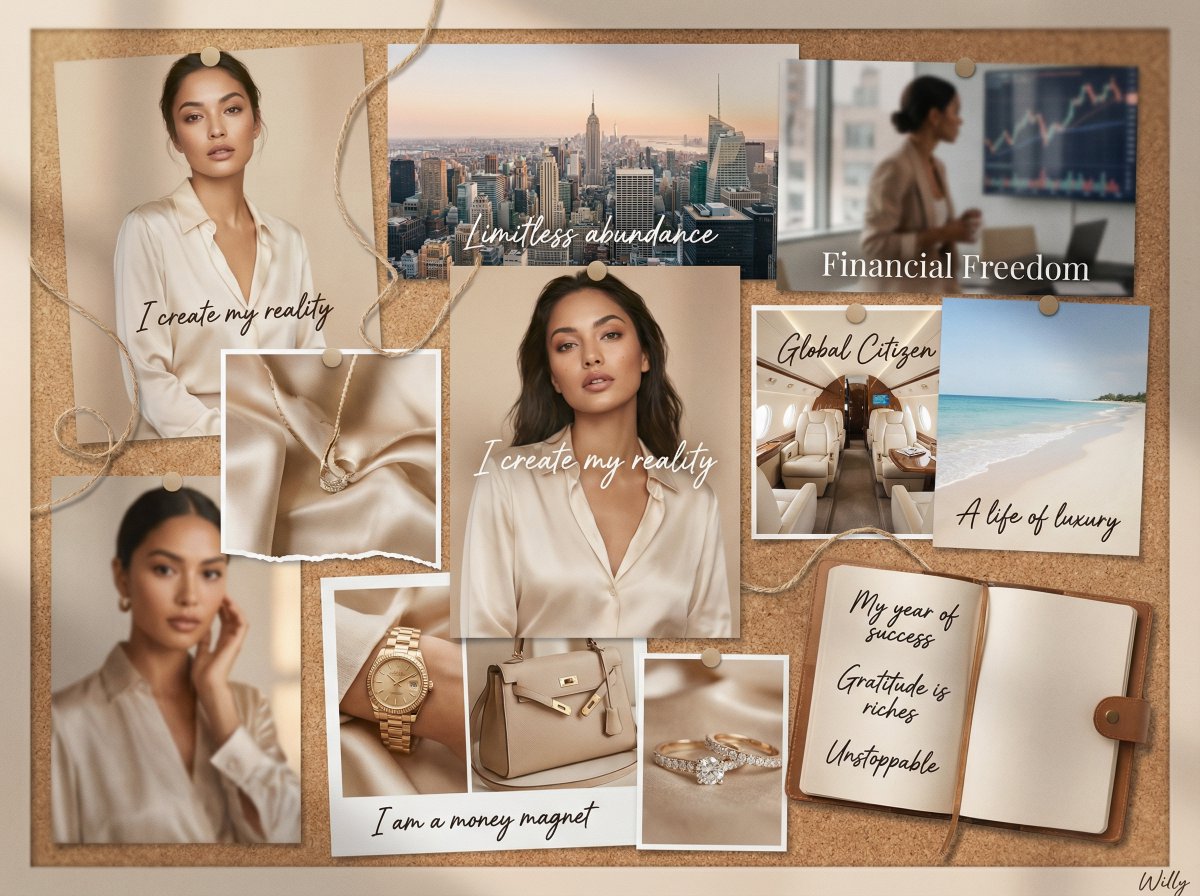 2026 Vision Board Collage: Feminine Empowerment and Luxury — output 1