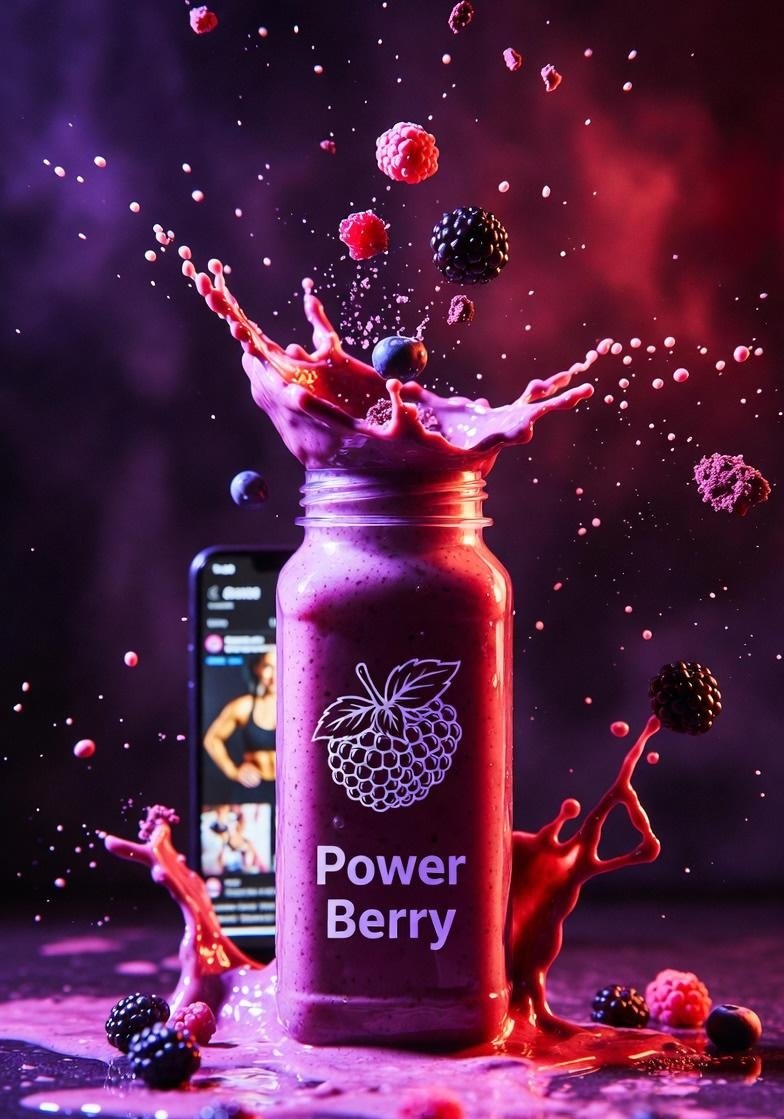 E-commerce Main Image - High-Energy Smoothie Product Shot — output 1