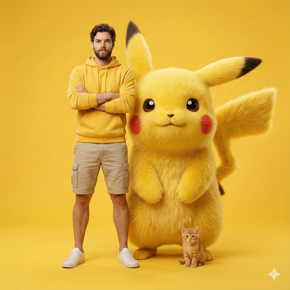 Giant Pikachu Studio Portrait Identity Lock Prompt — output 1