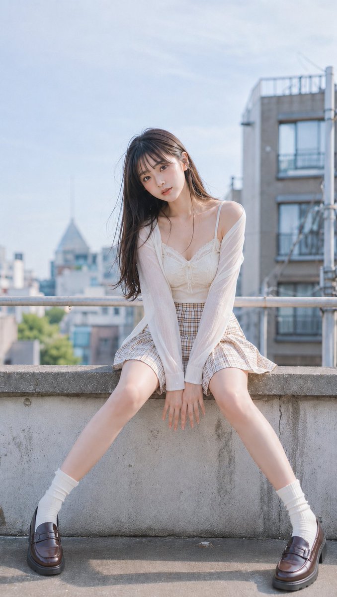 Social Media Post - Summer Rooftop Fashion Portrait — output 1