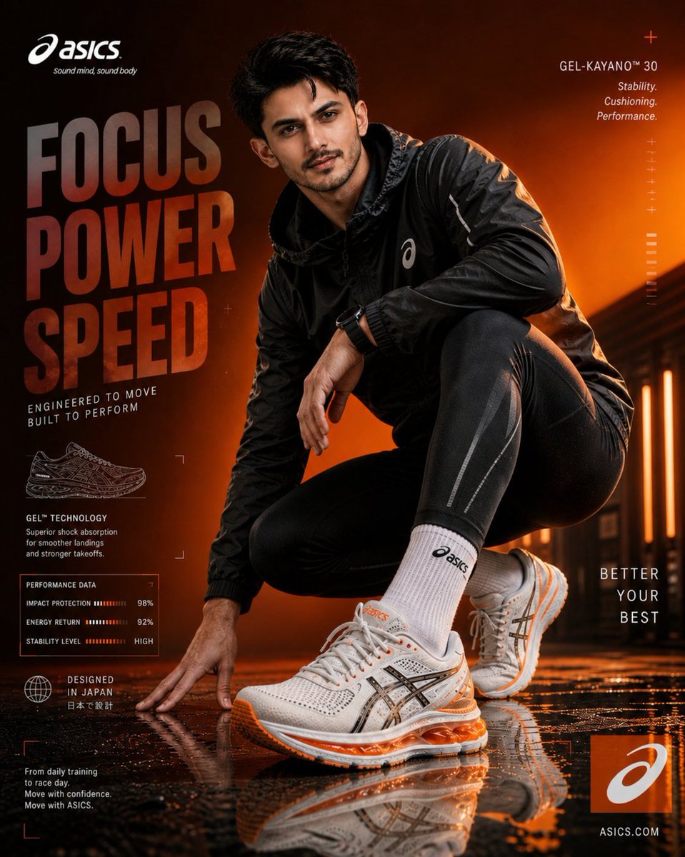 Product Marketing - Premium ASICS Sportswear Advertisement — output 1
