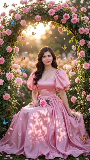 Social Media Post - Romantic Ball Gown Garden Portrait — output 1