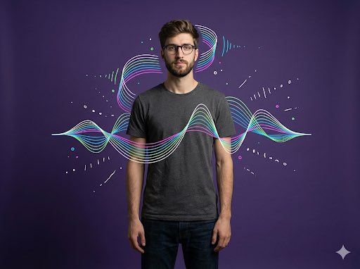 Poster / Flyer - Abstract Audio Visualization Portrait — output 1