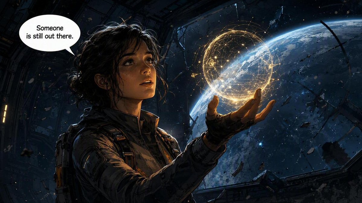 Comic / Storyboard - Sci-Fi Comic Panel Illustration — output 1