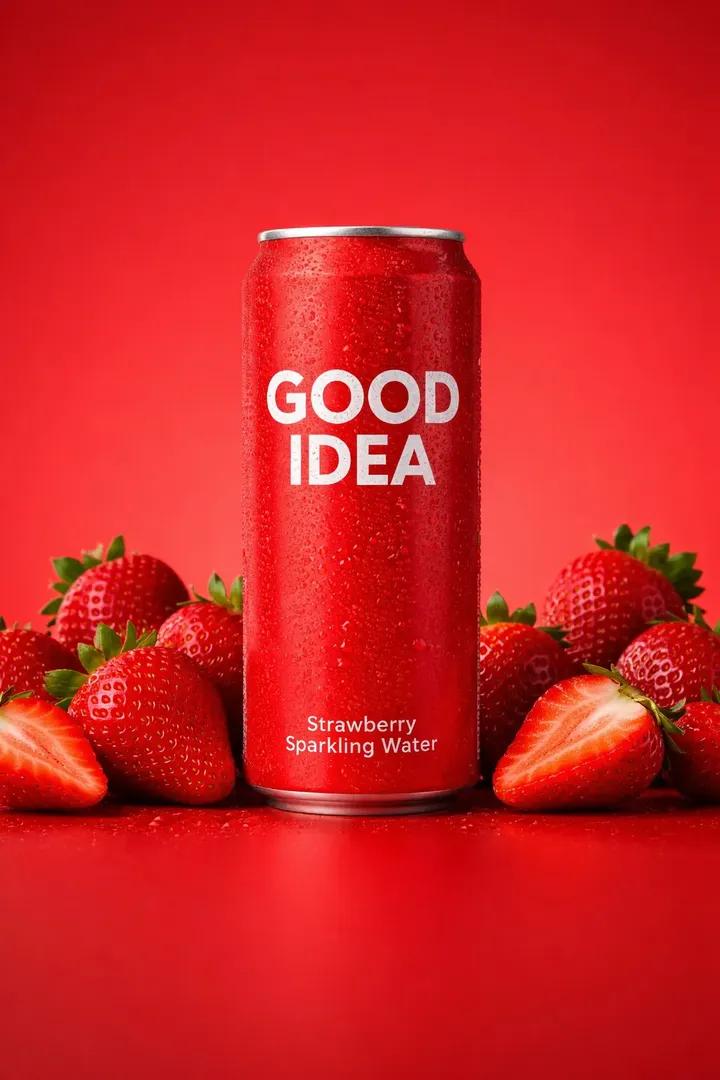 E-commerce Main Image - Premium Studio Product Photo of Sparkling Water Can — output 1
