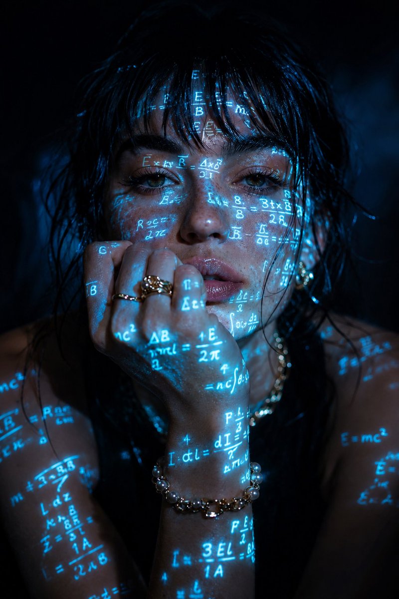 Profile / Avatar - Cyberpunk Glow Mathematical Portrait — output 1