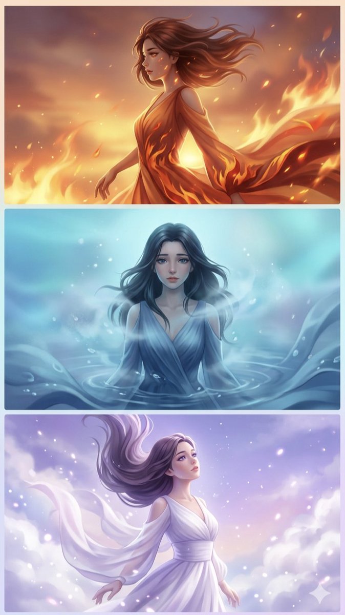 Comic / Storyboard - Elemental Spirits Anime Triptych — output 1