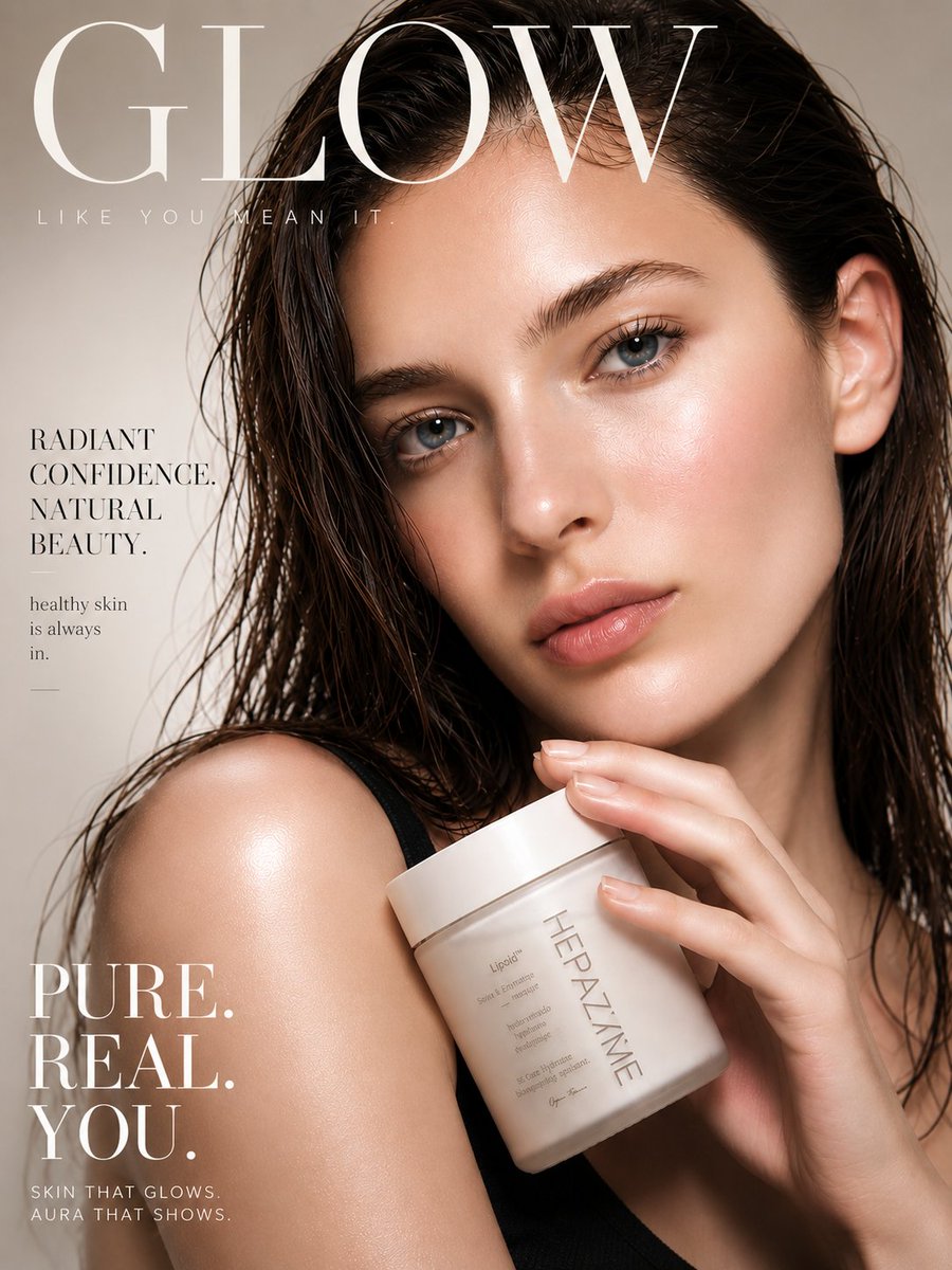 Product Marketing - Luxury Skincare Fashion Editorial Poster — output 1