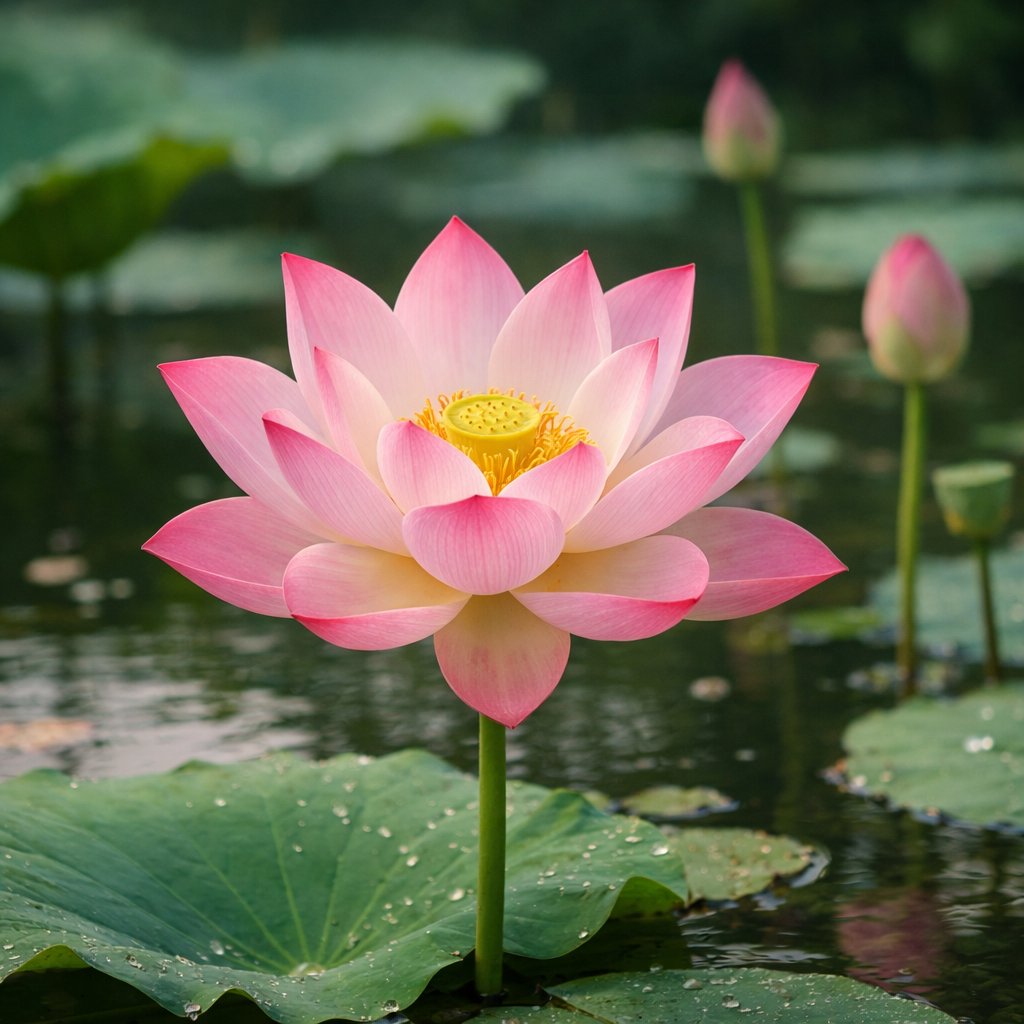 Simple Image Generation Prompt for a Lotus Scene — output 1