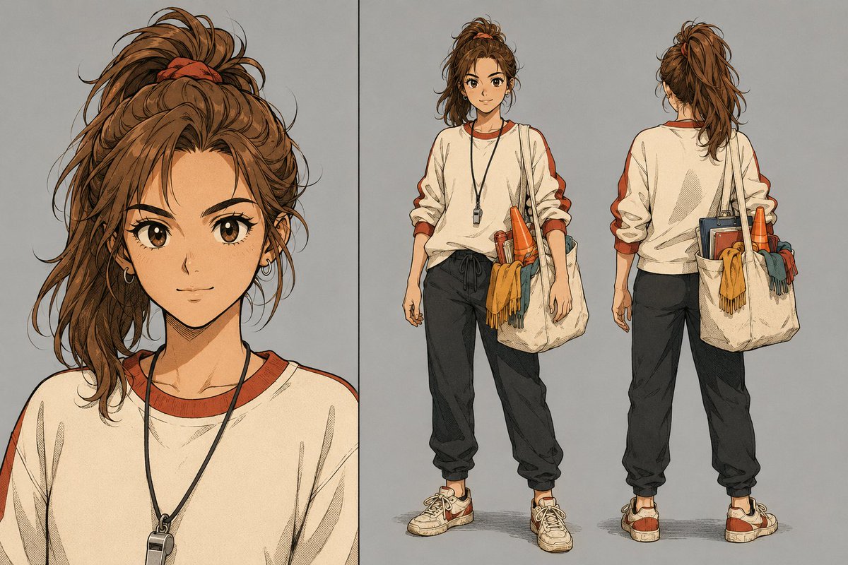 Comic / Storyboard - Anime Gen Z Character Sheet — output 1