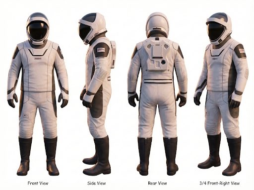 Game Asset - Character Sheet for 3D Model Generation — output 1
