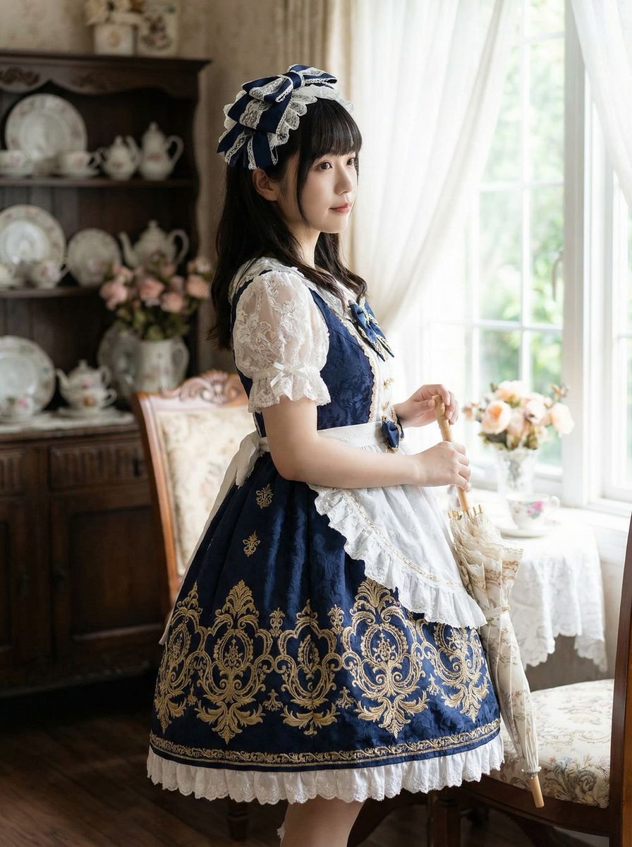 Baroque Lolita Dress Fashion Prompt — output 1