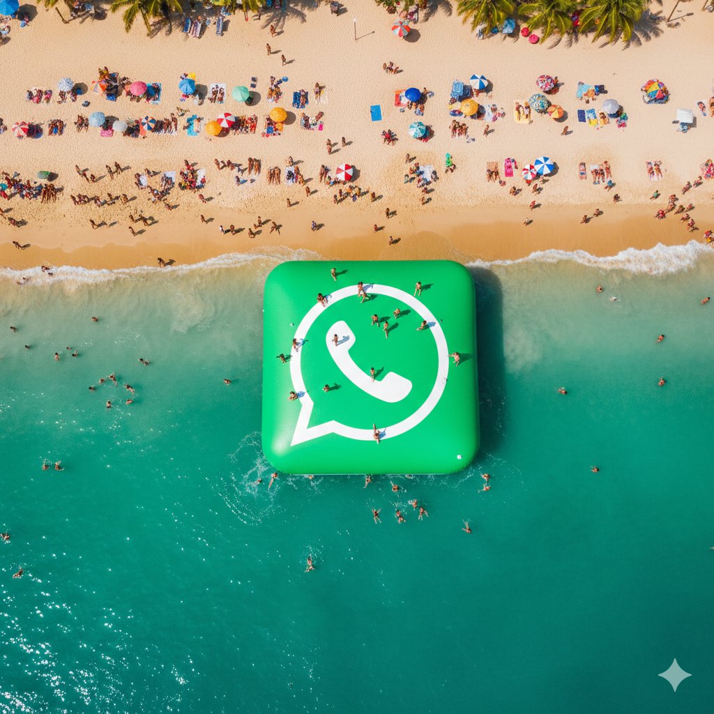 Giant Inflatable WhatsApp Logo in the Ocean — output 1