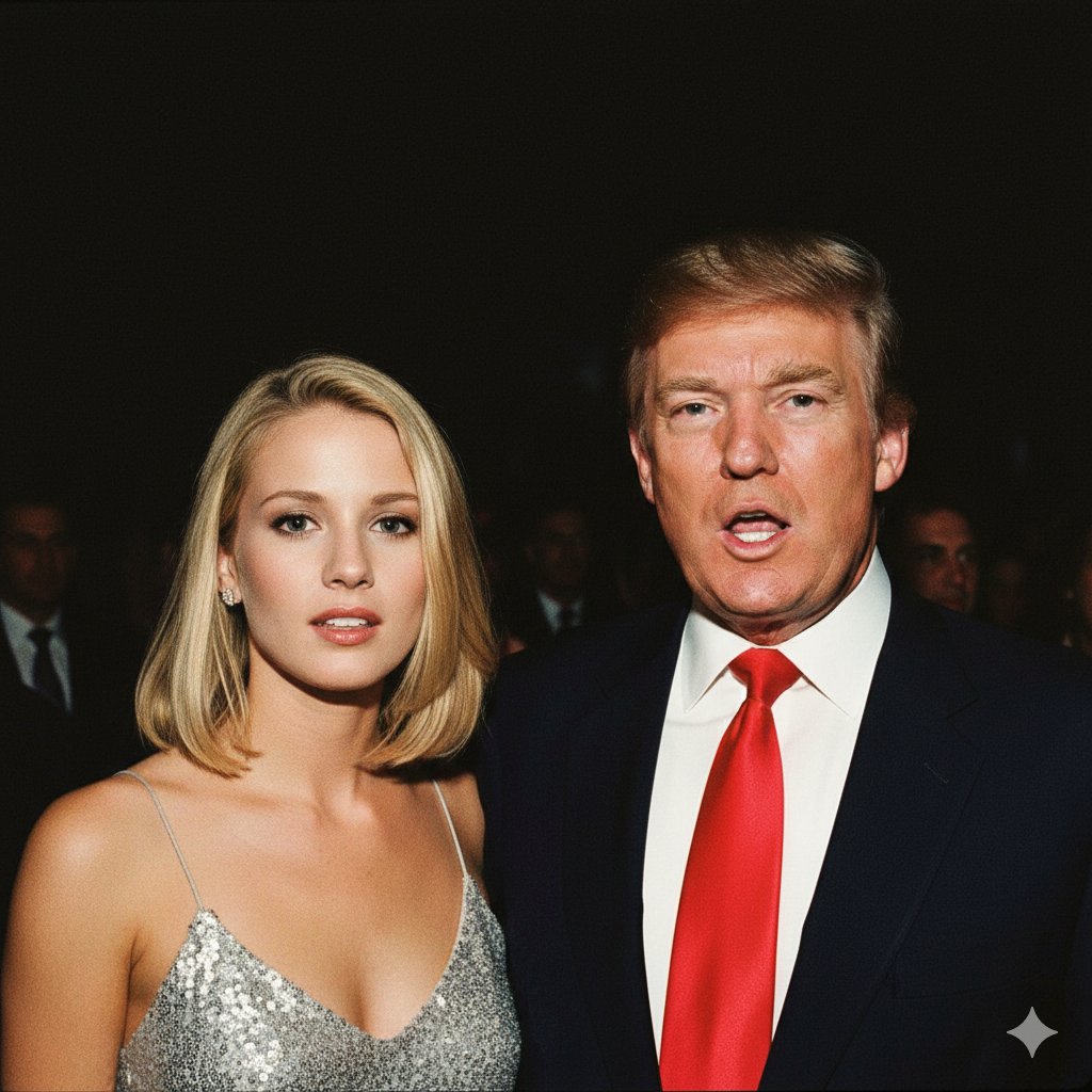 Candid 90s Flash Photo of Donald Trump and Sydney Sweeney — output 1