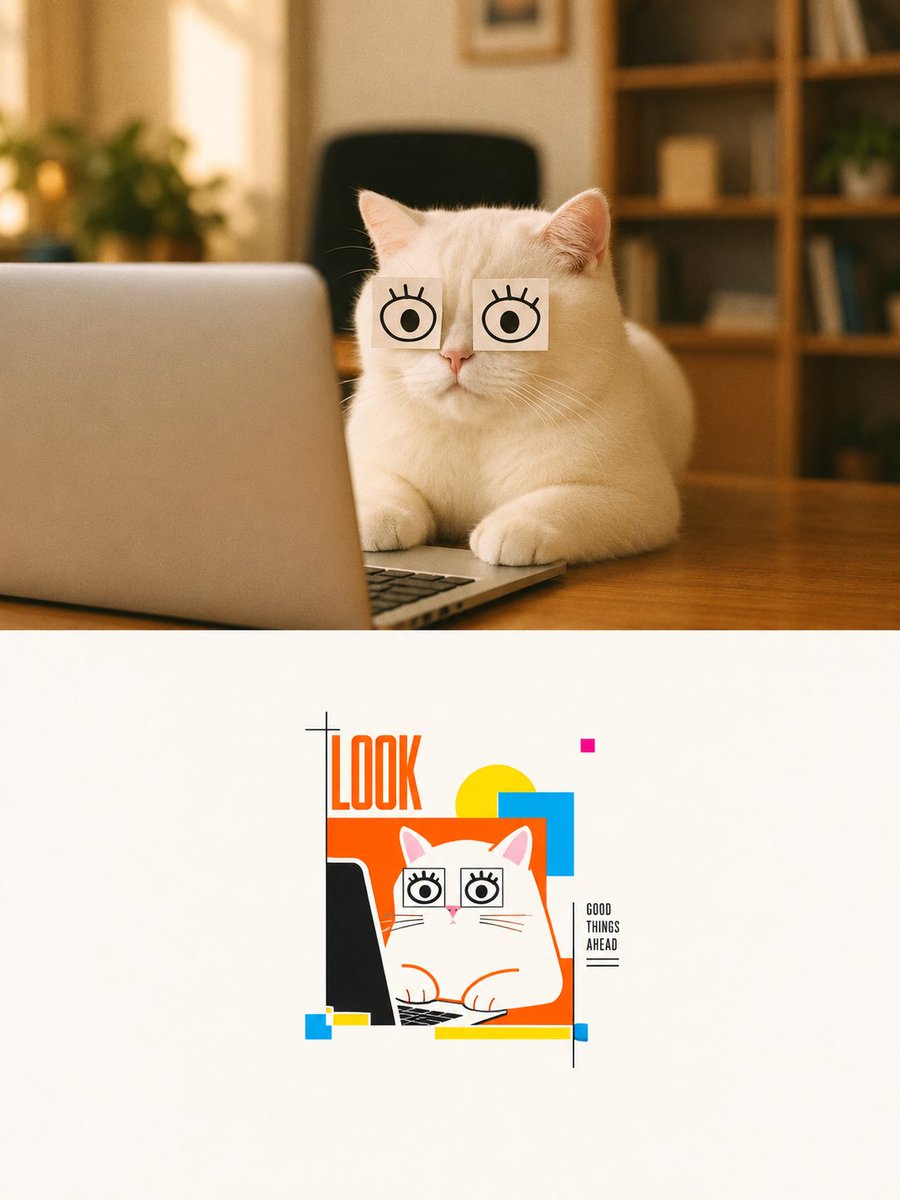 Product Marketing - Cat Photo to Geometric Poster — output 1
