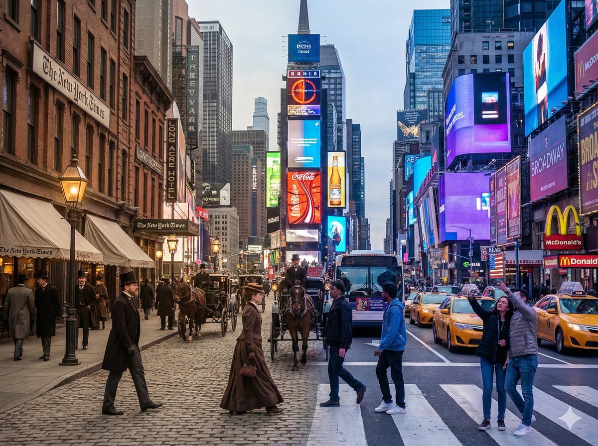 Times Square Time-Blend Split-Screen — output 1